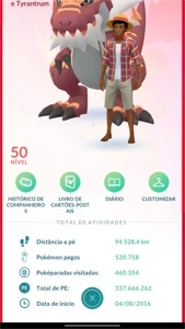 Conta pokemon go lv 50 330k xp 53 milhoes de dust - Pokémon