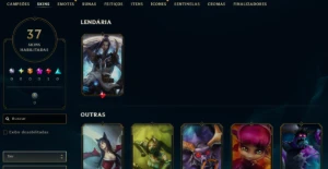 Lol Ferro, 40K Ea, Lvl 30, Upada na Mão e com Skin Lendária - League of Legends