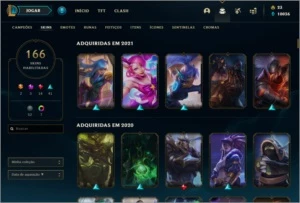 Mestre 166 skins - League of Legends LOL