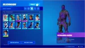 Conta Fortnite Caveirao Roxo