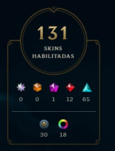 Conta de League Of Legends Nível 352/132 Skins/151 Campeões LOL