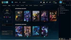 CONTA SEASON 1 COM SKIN RARA DA KAYLE E MAIS - League of Legends LOL