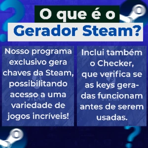 Gerador Keys Steam Com Checker Vitalicio - Gift Cards