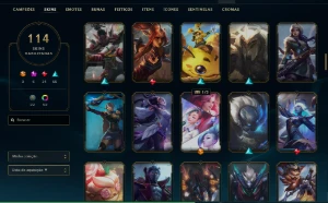 Conta de lol com quase todas as skins da Kayle - League of Legends