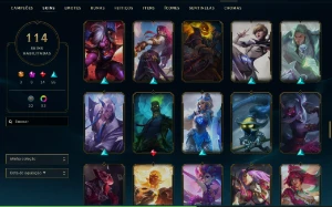 Conta de lol com quase todas as skins da Kayle - League of Legends