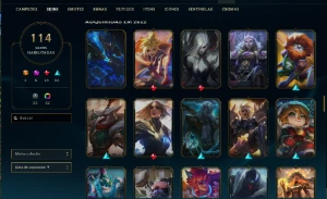 Conta de lol com quase todas as skins da Kayle - League of Legends