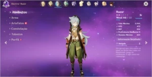 Conta Genshin AR34 c/keqing 2*, Albedo , 2 armas 5* - Genshin Impact