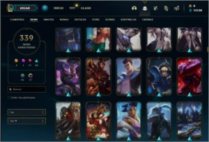 Conta ouro 2 com TODOS os champs e 339 Skins ( NIVEL 419 ) - League of Legends LOL