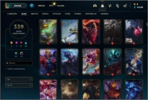 Conta ouro 2 com TODOS os champs e 339 Skins ( NIVEL 419 ) - League of Legends LOL