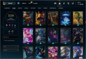 Conta ouro 2 com TODOS os champs e 339 Skins ( NIVEL 419 ) - League of Legends LOL