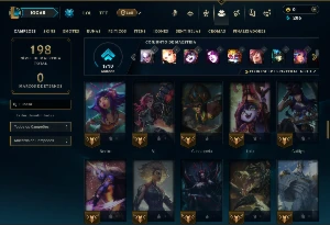 Diamante 1 com 75 Champs e 10 Skins - League of Legends LOL