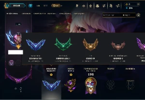 Diamante 1 com 75 Champs e 10 Skins