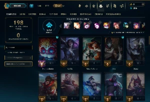 Diamante 1 com 75 Champs e 10 Skins - League of Legends LOL