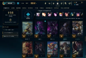 Diamante 1 com 75 Champs e 10 Skins - League of Legends LOL
