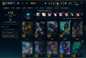 Diamante 1 com 75 Champs e 10 Skins - League of Legends LOL