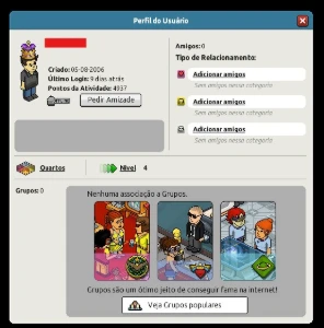 Conta habbo 2006 com 5 personagens 2006 e 1 2007
