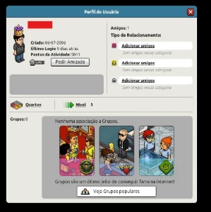 Conta habbo 2006 com 5 personagens 2006 e 1 2007