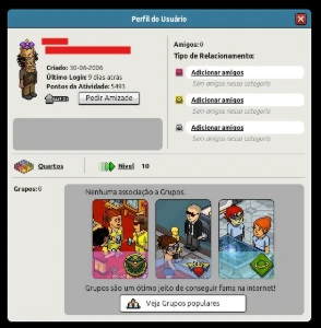 Conta habbo 2006 com 5 personagens 2006 e 1 2007