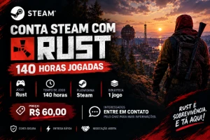🎮 Conta Steam com Rust | 140 Horas Jogadas