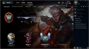 CONTA LVL 98 217 SKINS BORDA DIAMANTE TODOS CAMPEÕES - League of Legends LOL