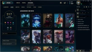 CONTA LVL 98 217 SKINS BORDA DIAMANTE TODOS CAMPEÕES - League of Legends LOL