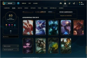 Conta unraned com Kayle Juiza e Riven Campeonato 2012 - League of Legends LOL