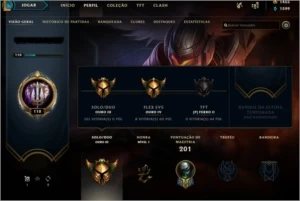 Conta top com 26 skins, 85 campeões. OURO 3 COM 1599 DE RP - League of Legends LOL