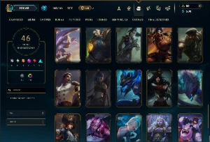 Platina 4 com 70 Champs e 46 Skins +3 Vitoriosas - League of Legends LOL