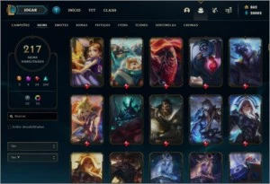 Conta de LoL com todos os personagense +200 skins - League of Legends