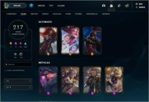 Conta de LoL com todos os personagense +200 skins - League of Legends