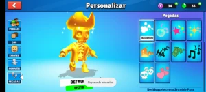 Conta de stumble guys com 3 emojis e uma skin especial