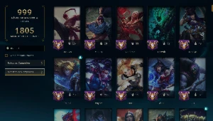 Conta com 12 anos de criação, mais de 200 skins - League of Legends LOL