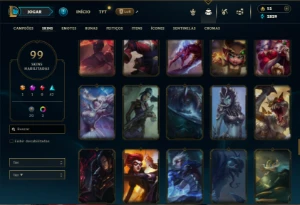 Unranked com 105 Champs e 99 Skins (TOP / JG / MID ) - League of Legends LOL