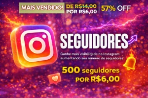 500 Seguidores Instagram por apenas R$ 6,00 - Social Media