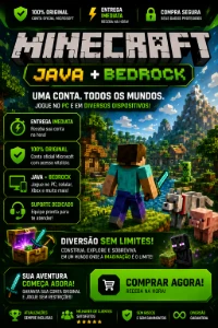 Minecraft Original Java + Bedrock para PC | Entrega Imediata