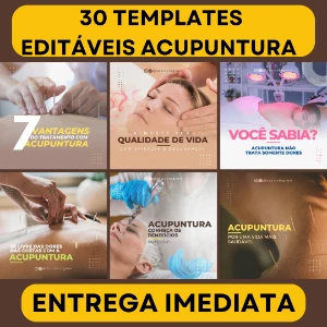 Pack Artes Canva Acupuntura – 30 Templates Editáveis - Outros