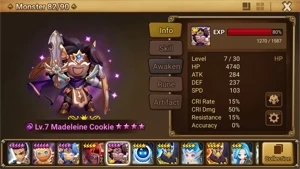 Reroll Summoners War lvl10 com Madeleine Dark + Water
