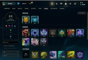 Unranked com 28 Champs e 6 Skins + 2 Fragmentos - League of Legends LOL