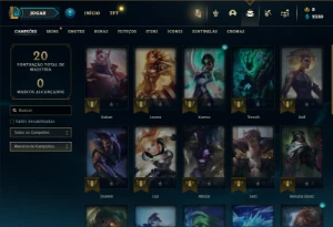 Unranked com 28 Champs e 6 Skins + 2 Fragmentos - League of Legends LOL