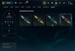 Unranked com 28 Champs e 6 Skins + 2 Fragmentos - League of Legends LOL