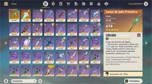 Genshin AR 56 + 11 Personagens 5 Estrelas Build Hu tao/Xiao - Genshin Impact