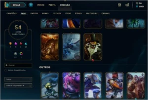 Conta League Of Legends OURO V 52 SKINS LOL