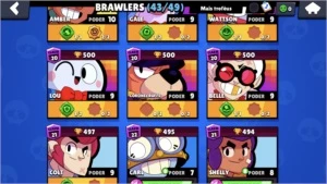 Conta brawl stars baratas 43/49 muitos níveis 10 e 9