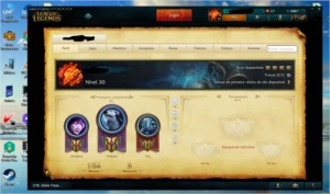 Conta League of Legends lv 30 c/ 29champs e 21skins LOL
