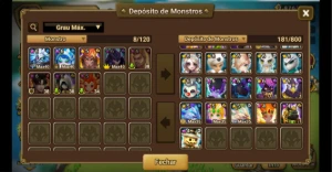 Conta Summoners War Ragdoll, Nina Light Collab e Gojo dark C