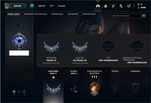 Conta prata 4 com 47 Champs e 18 Skins - League of Legends LOL