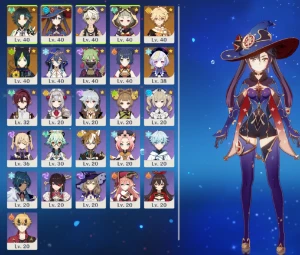 Conta Genshin AR 25 - Xiao,Tighnari, Qiqi, Mona - Genshin Impact