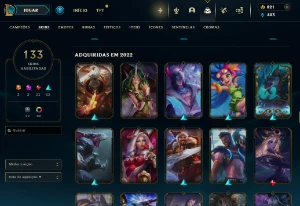 Conta Lol LVL 200 (ADC) Prata III 133 Skins - League of Legends