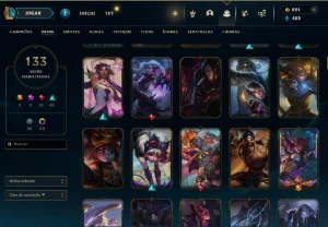 Conta Lol LVL 200 (ADC) Prata III 133 Skins - League of Legends