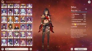 Genshin Impact -Andarilho + Albedo+dehya+keqing + jean AR 55